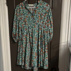 Floral Green Dress